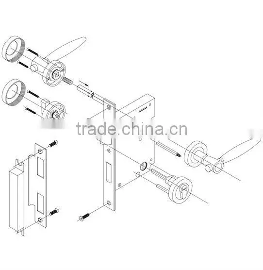 TH003:Stainless Steel Lever Handle With Escutcheon photo-6