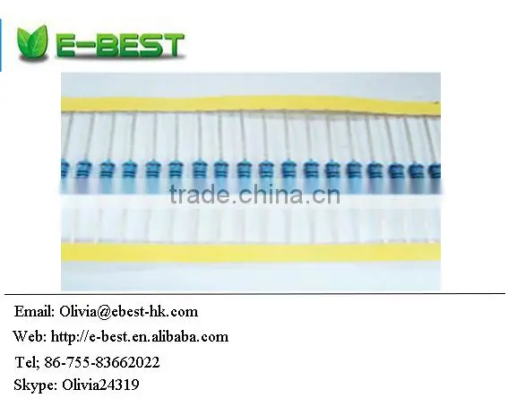 Total 300pcs 1% 2W Metal Film Resistor Assorted Kit (10 Ohm-1M Ohm)