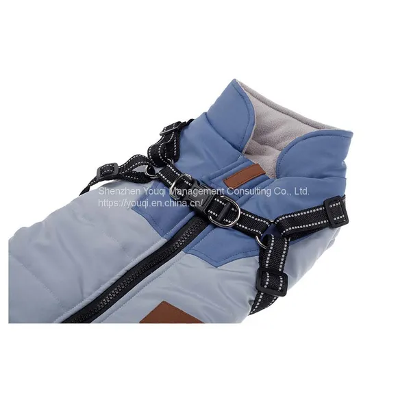 Blue Warm Dog Clothes/ Thicken Winter Small Dog Clothes/ photo-3