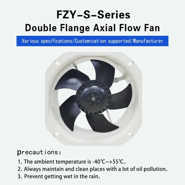 225X225X80mm 22580 AC Axial Flow Cooling Fan Ventilation for Electric Cabinet Fan 230V~400V Container Cooling Fan