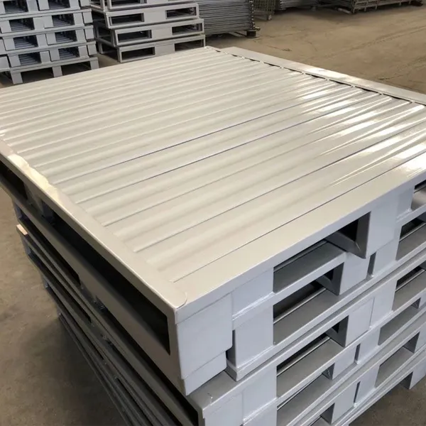 Metal Turnover Pallet; Logistics Steel Forklift Pallet; Workshop Warehouse Moisture-proof Cushion Pallet Cargo Stacking Pallet photo-4