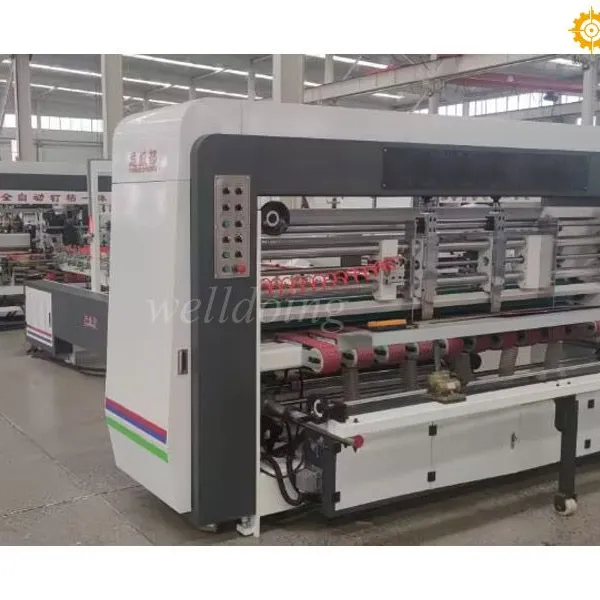 Furit & Vegetable carton box folding gluing making machine photo-4
