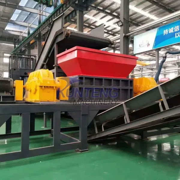 Industrial Waste Crushing Clothes Tire Paper Wood Shredder Scrap Metal Rubber Roller Crusher EPC photo-3