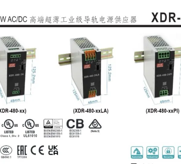 XDR-480 Meanwell 85~305Vac Input