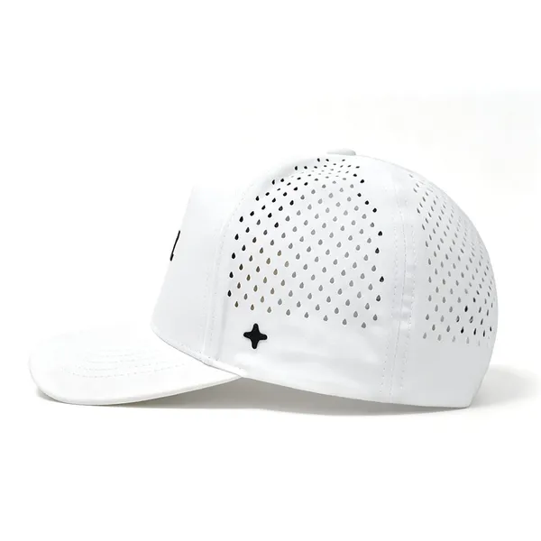 Custom Camp Caps Silicon Logo Golf Cap Camping Hats With Laser Holes photo-5