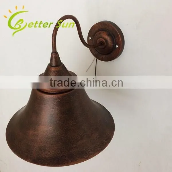 Matt Black Hat Shade Vintage Industrial Antique Wall Sconce photo-5