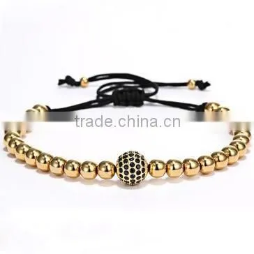 2016 New Fashion Popular Macrame Beads Bracelet With With TOP BEST PVD Plating