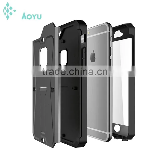 100% WaterProof Case ShockProof Case For Iphone 6 4.7 Inch Aluminum Gorilla Glass Black Metal Phone Case photo-4
