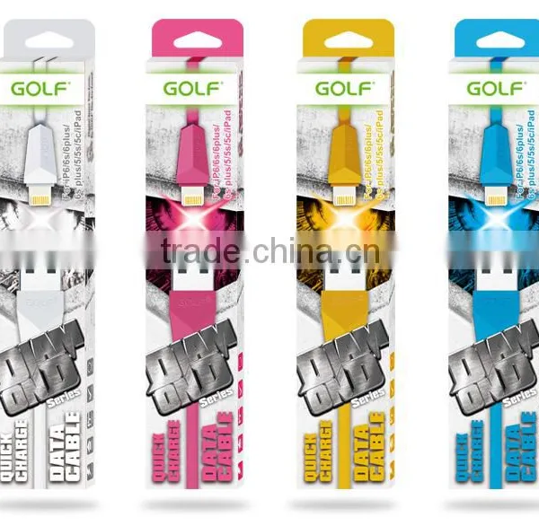 GOLF Original Diamond Series1.5A 1M Quick Charge And Data Cable For Iphone 6 photo-6