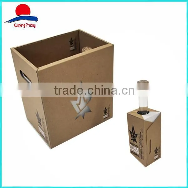 Customized Wine Carton Box, Kraft Gift Box For Wine Glass