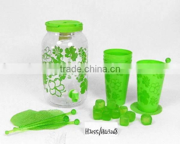 25 Pieces Party Drink Set Large Capacity Water Jar PET Beverage Dispenser BPA Free Water Container