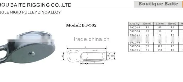 Chinese Supplier Small Pulley Zinc Alloy Nylon Single Rigid Belt Pulley Wheel in Rigging Hardware Manufacturer photo-4