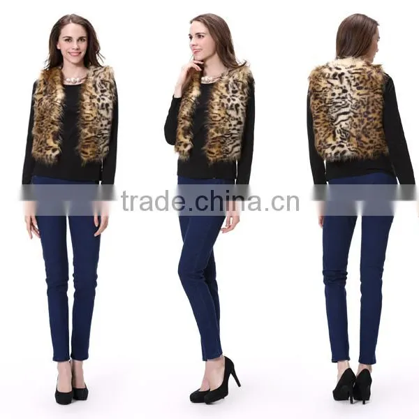 High Quality Leopard Pattern Women Sleeveless Vest photo-5