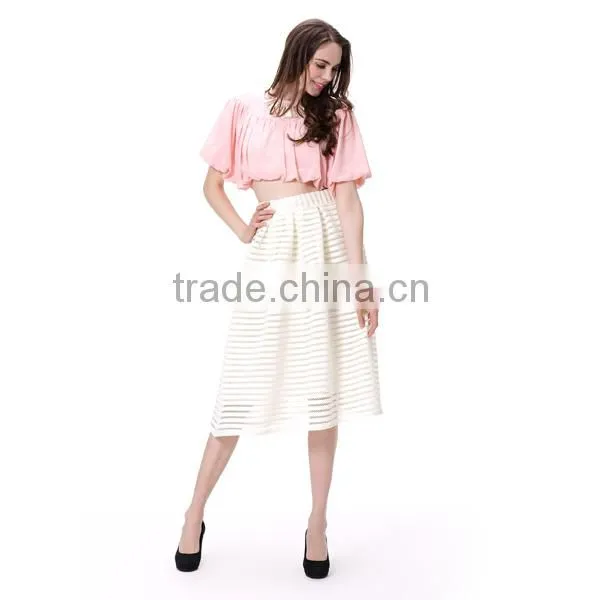 Puff Sleeve Fancy Skirt Top Designs 2016 Latest Top Designs for Women photo-5