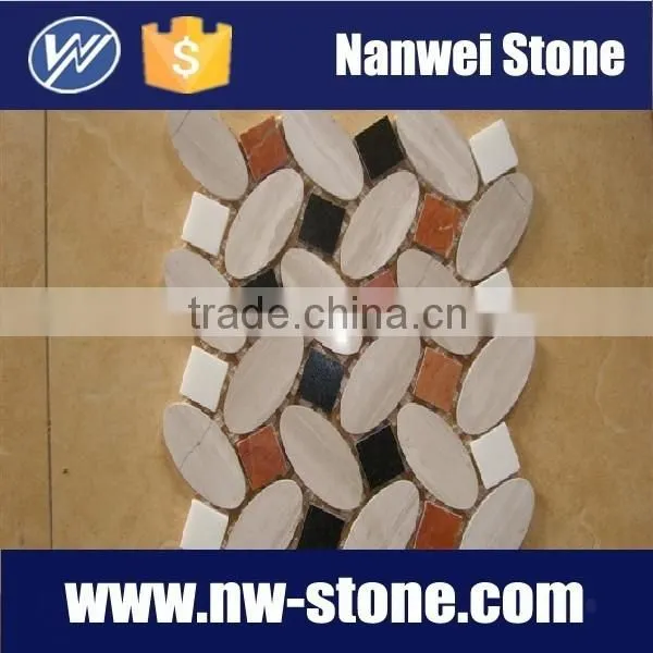 Interior/Exterior Decor Marble/stone Mosaic Tile for Kitchen Room &bathroom Low Price photo-2