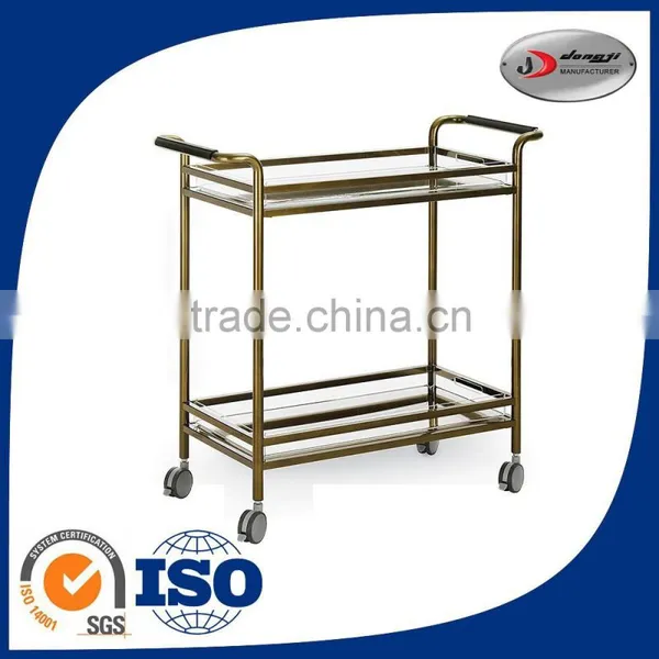 Customized 2 Layer Metal Food Trolley Manufacturers photo-4