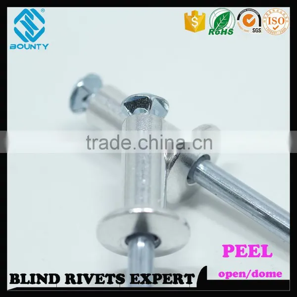 HIGH QUALITY OPEN END MANUFACTURER ALUMINUM BLIND PEEL TYPE RIVETS photo-5