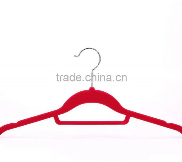 Flocked Plastic Short Clothes Hanger photo-3