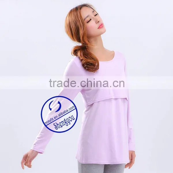 Custom Wholesale Ladies 95% Cotton 5% Spandex Maternity Wear Maternity Clothes photo-2
