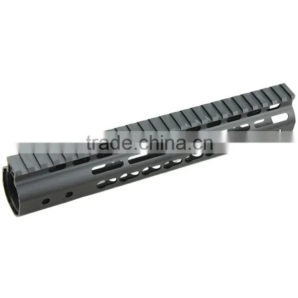 Funpowerland Black NEW Free Float NSR 10 Inch Handguard One-piece Top Rail System KeyMod High Quality Lightest FDE For AR-15 photo-3