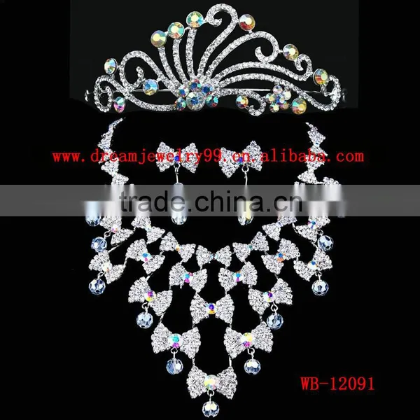 2015 New Hot Crystal Rhinestone Wedding Jewelry Set