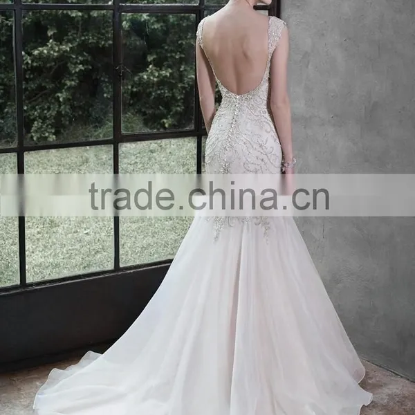 Guangzhou Factory Real Sample Latest China Custom Made Wedding Dress photo-2