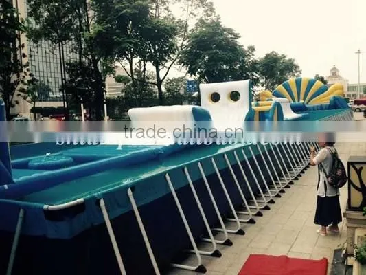 Gaint Outdoor Inflatable Floating Obstacle With Frame Pool photo-4