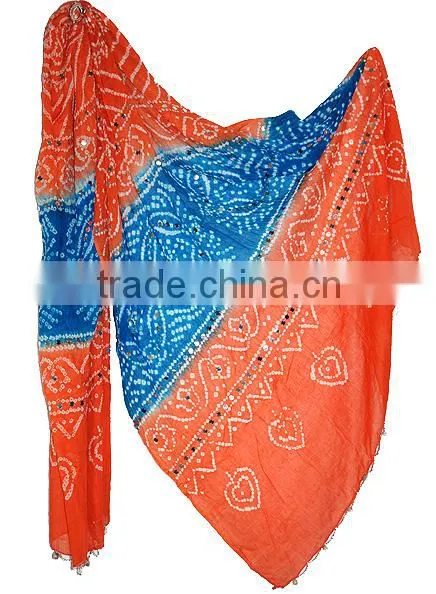 Multicolored Cotton Dupatta / Indian Cotton Stoles Designs photo-4