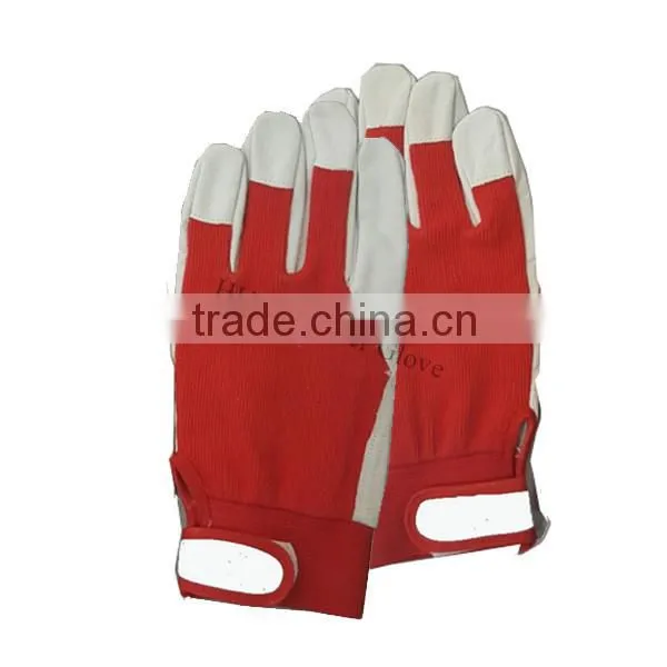 Pig Skin Leather Wrok Glove Leather Gloves With Studs photo-2