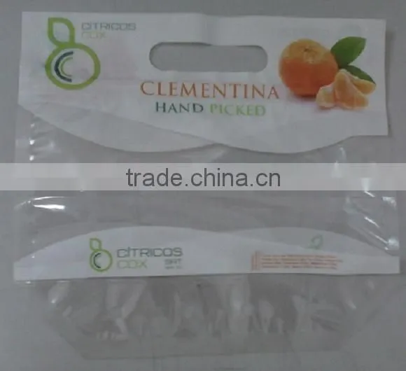 Fresh Fruit Packaging Zipper Bag With Vent Holes,stand up Zipper Bag With Hand Hole for Fresh Fruit