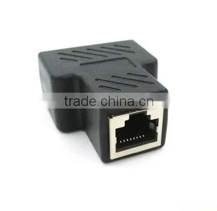 RJ45 Female to Female Network Adapter 1 to 2 Port Female CAT 5/CAT 6 LAN Ethernet Socket Connector photo-2