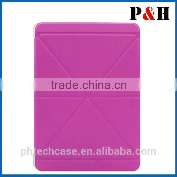 2014 New PU Leather Multi-Folding Folio Wallet Case for IPAD AIR 2 /IPAD 6 photo-2