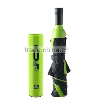 High Quality 21 Inch Triple-Folding Promotion Wine Bottle Umbrella photo-3