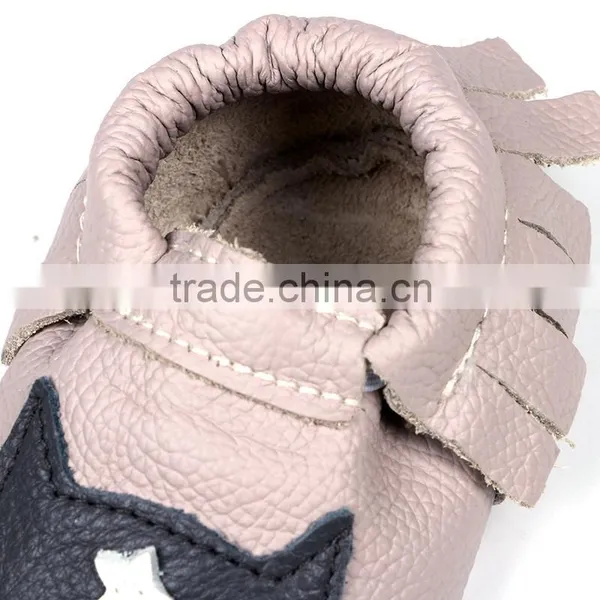 Factory Direct Wholesale Toddler Infant Leather Shoes Baby Girl Tassel Moccasin Shoes photo-5
