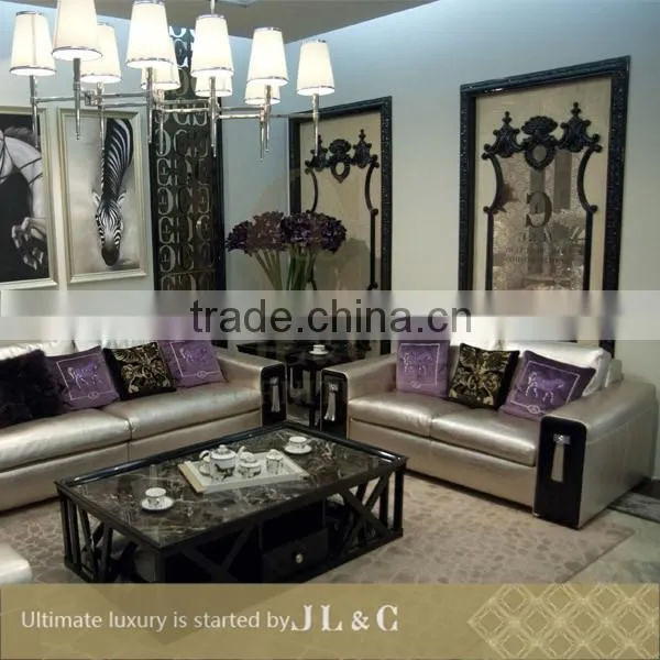 JS17 Living Room Furniture Sectional Sofa Top Layer Leather Sofa From JL&C Luxury Home Furniture New Sofa Designs photo-2