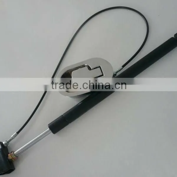 locking gas spring with release button