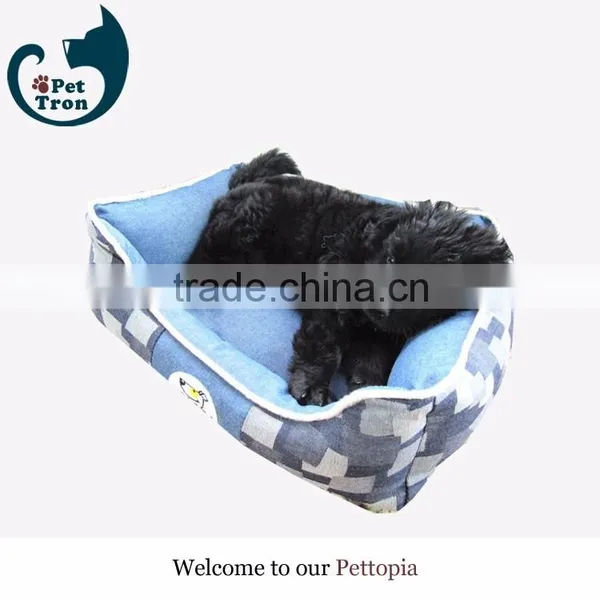 Luxury Pet Bed Unpick and Wash Jacquard Denim photo-2