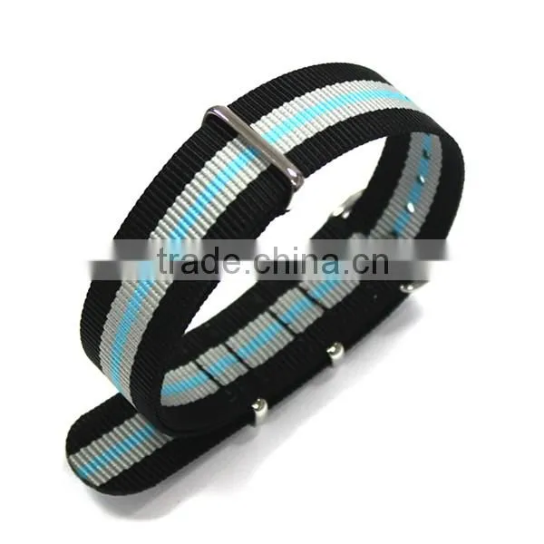 Stitching Striped 1 Piece Nylon Watches Bands Straps photo-5