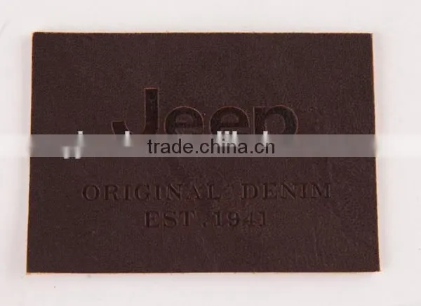 Custom Embossed Jeans pu Imitation Leather Labels photo-4