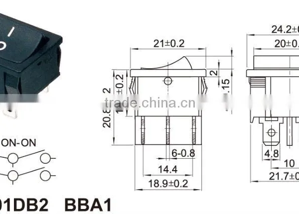 With Waterproof Cover Mini Round Rocker Switches,electronic Power Rocker Switch photo-3