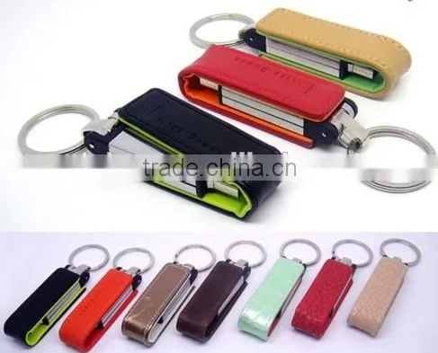 2015 Top Selling Cheapest USB 3.0 Promotion Gift Pendrive 1GB to 128GB Leather Usb Flash Drive 2015 photo-3