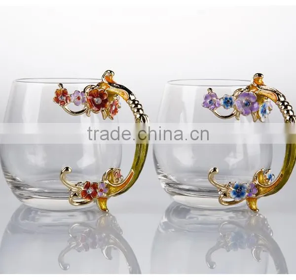 Enamel Gift Pewter Design Flower Model Water Glass Gift photo-5