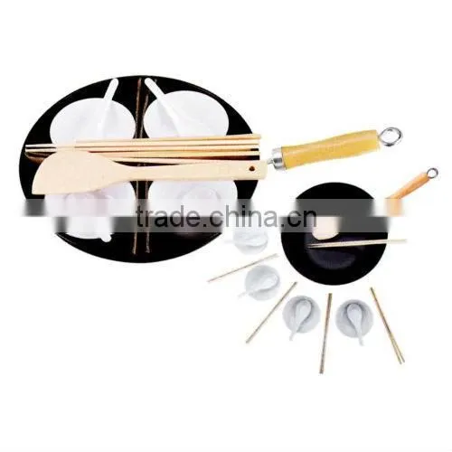 Wok Set,chinese Wok,wok With Bowl Chopsticks photo-5