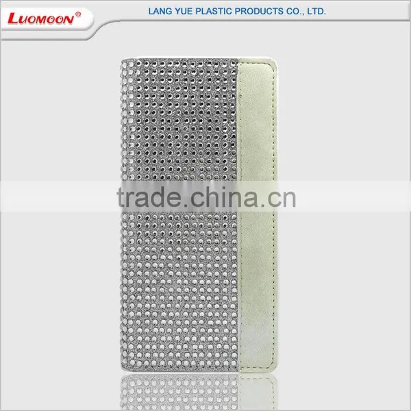 Imported TPU Cover+pu Diamond Material+card Slot Contract Color Mobile Case for Iphone 6 Plus 5 4 s se photo-2