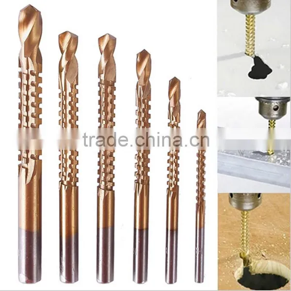 6pcs DEKO HSS Titanium Coated Woodworking Drill Bits photo-5