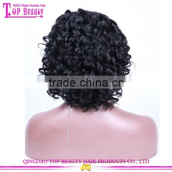 10 Inches Short Hair U Part Wig For Sale 150 Density Curly Style Cheap U Part Human Hair Wigs photo-3