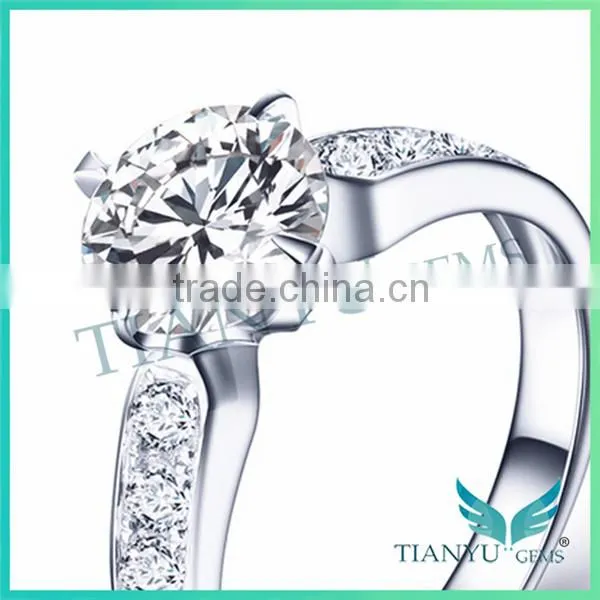 Diamond Jewellery 925 Sterling Sliver Wedding Rings 9 Hearts & Flower VVS1 E-F Round Cut Moissanite Diamond Grils Rings Price photo-2