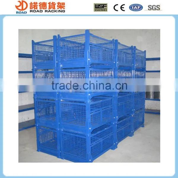 Foldabale and Stackable Heavy Duty Wire Mesh Industrial Container