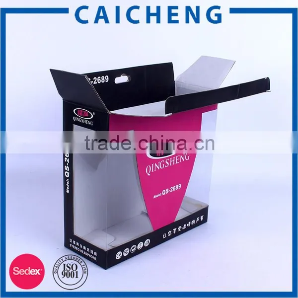 Professional Logo Printed Color Corrugated Box Price for Headphone photo-3