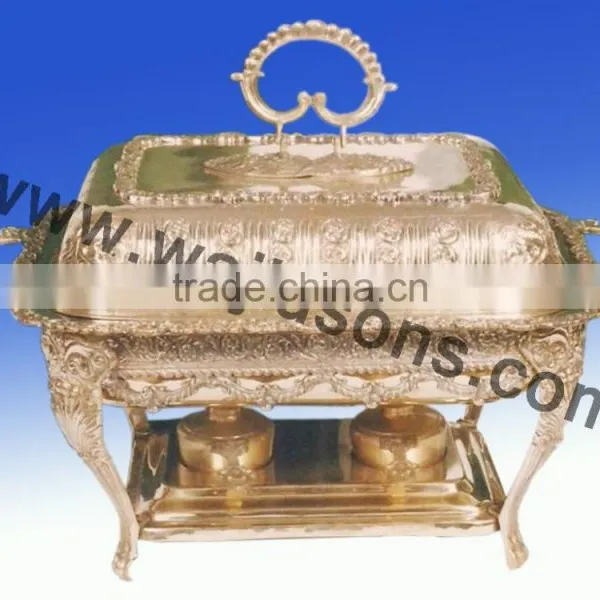 New Rounded Base Brass Plated Chafing Dish for Hotel Used | Stainless Steel Made Chafing Dish | Home Used Chafing Dish photo-6